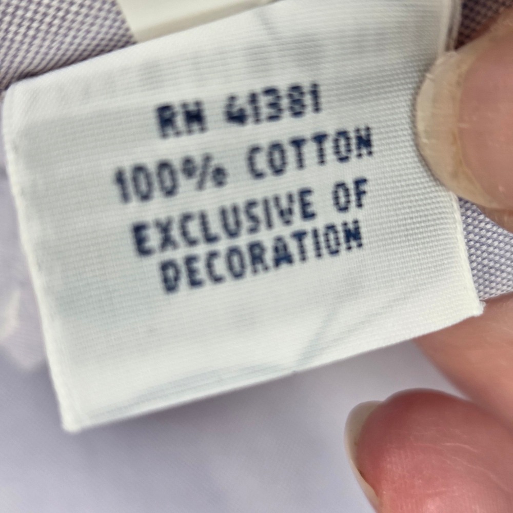 Ralph Lauren Mens Button Down Shirt Light Purple Cotton Long Sleeve 17 32-33 - Picture 6 of 10